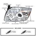 thumbnail image 3 of Spec-D Tuning Projector LED Headlights Chrome Compatible with 2007-2012 Dodge Caliber All, Left + Right Pair Headlamps Assembly, 3 of 5