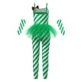 thumbnail image 4 of TSSOE Kids Girls Christmas Candy Cane Santa Claus Jumpsuit Ballet Dance Leotard Tutu Dress Elf Outfit Green 12, 4 of 5