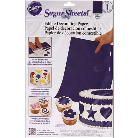 Wilton 8"x11" Sugar Sheet, Purple 1 pc. 710-2949