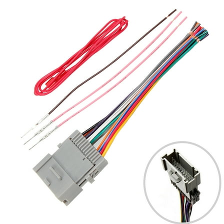 RED WOLF Stereo Radio Wiring Harness Kit for GMC Buick Cadillac Chevy Pontiac 2001-2008