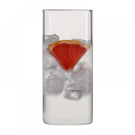 

2PCS High Temperature Resistant Drinking Glasses Square Glasses Elegant Bar Glassware for Water Juice Beer(5.3 *2.4 *2.4inches)