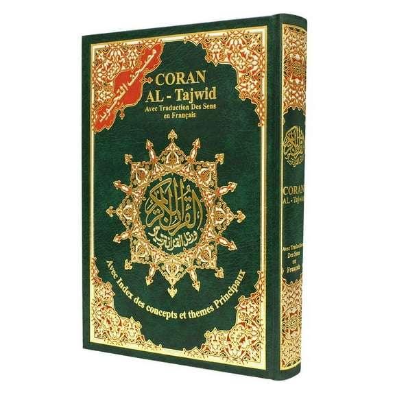 Tajweed Holy Quran 7"x 9" with French Meanings Hardcover - Assorted Colors