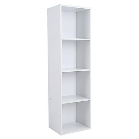 4-Shelf Wooden Bookcase,Cube Shelving Display Storage Wood Book