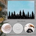 thumbnail image 5 of Winter Falling Snow Forest Snowflake Placemats Set of 4, 12x18 Watercolor Rustic Blue Table Mat Decor, Seasonal Winter Table Decors for Christmas Dining Kitchen Holiday Party. (051), 5 of 5