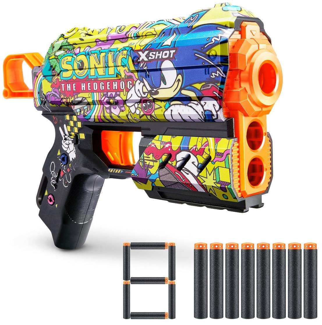 ZURU Sonic The Hedgehog Flux Hyper Spike Blaster, Single Dart Toy
