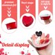 thumbnail image 3 of Moldes para tartas Augoog Mini en forma de corazón con tapas, 100 ml, 50 unidades, rojos, 3 of 6