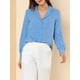 thumbnail image 5 of INSPIRAR CHIC Camisas de Manga Larga Estampadas de los Años 50 para Mujeres con Lunares de Corazón M Azul Claro, 5 of 7