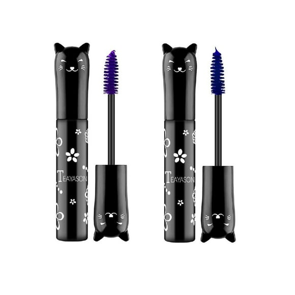 Máscara de pestañas,Pigmento de rímel colorido de fibra de seda 4D resistente al agua,Pestañas de mujer de larga duración Cosméticos llamativos,Extensión Rosa Maquillaje Pestañas Yuyangstore Máscara de pestañas