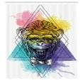 thumbnail image 3 of Ambesonne Monkey Shower Curtain, Funny Geometric, 69"Wx84"L, Multicolor, 3 of 5