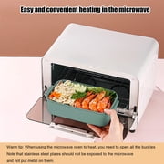Infidev Plastic Disposable Bento Boxes Double Layer Lunch Box