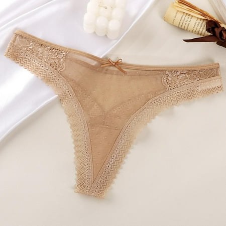 Silk Panties for Women High Waist Cotton Underwear High Waisted No Show Panties Underpants Shorts Cotton Bikini Brief Underwear Base Low Rise Thong with Lace Panty Lace Seamless No Show Undies
