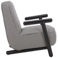 thumbnail image 4 of Safavieh Sein Modern Plywood and Fabric Dining Arm Chairs, Black Houndstooth/Black, 4 of 6