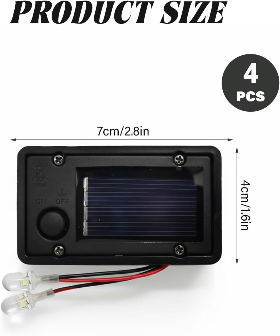 Solar Light Replacement, 6 Pack, Waterproof LED Insert - Battery Box for Outdoor Hanging Lanterns, Garden Patio Decor, 1.57x2.75in