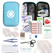 277 Pcs First Aid Kit Car Emergency Kit Waterproof Survival for Home Camping and Travel Blue AMORNING