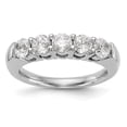 thumbnail image 1 of 14k White Gold Round Diamond Wedding Band Classic Anniversary Ring 1.07 Ct., 1 of 7