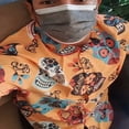 thumbnail image 4 of Camisa Casual Hawaiana De Hombre Con Estampado De Calavera, 4 of 8