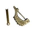 thumbnail image 2 of Youkk Fish Shape Lock Vintage Stylish Adorable Decorative Replacement Home Cabinet Jewelry Box Vivid Padlock Locking Tool, 2 of 6