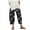 a-413Black84, variant on Womens Dandelion Print Cropped Pants With Split Hem Elastic Waist For Casual Daily Wear Beach Vacations Grey