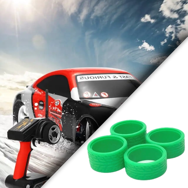Baohd 4piece 22mm 22.5mm Rubber Tire Compatible With 1/28 Wltoys K969 Upgrade Modified Color Racing red 1Set