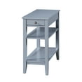 thumbnail image 5 of Convenience Concepts American Heritage 1 Drawer Chairside End Table with Shelves, Gray, 5 of 8