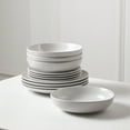 thumbnail image 4 of Earth & Clay Mia 12-Piece Dinnerware Set Stoneware, White, 4 of 8