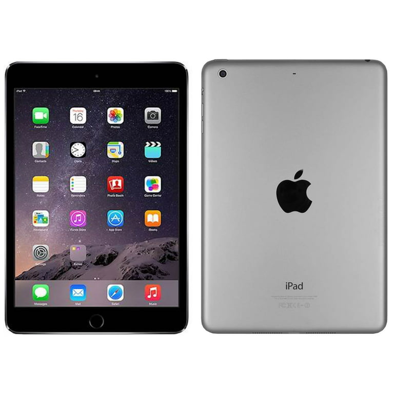 Restored | Apple 7.9-inch iPad Mini Retina | Wi-Fi Only | 32GB | Space Gray  | Bundle: Case, Pre-Installed Tempered Glass, Rapid Charger, 