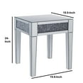 thumbnail image 3 of ACME Noralie Square Mirror Top End Table in Mirrored and Faux Diamonds, 3 of 5