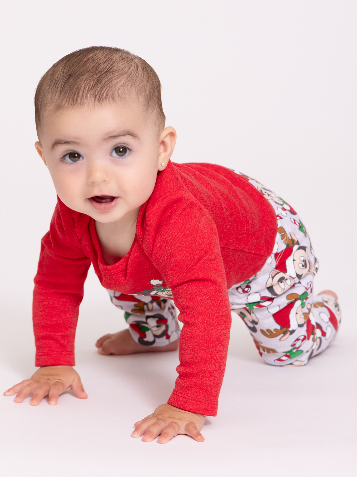 Character Infant Baby Holiday Take Me Home, Bib, Long-Sleeve Bodysuit, and Pants Outfit Set, 3-Piece Sizes Newborn-12 Months