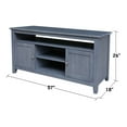 thumbnail image 4 of Solid Wood Entertainment / TV Stand with Open Shelves and 2 Doors in Gray, 4 of 10