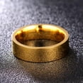 thumbnail image 2 of 6mm High Polished Bands Men's 316L Stainless Steel Gold Plating Engagement Rings, 2 of 6