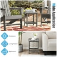 thumbnail image 6 of Costway 18'' Patio Adirondack Side Table Weather Resistant HDPE Garden Gray, 6 of 10