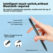 LRSE Universal Stylus Pen, Active Sensitivity Touch Screen Stylus Pen for ipad for ipad with Fast Charging for Tablets, Android,iPads, Laptops, Samsung Stylus Pen with 2 Pencil Tips and Usb, Black