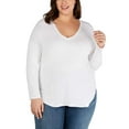 thumbnail image 2 of INC T-Shirt de Base à Queue pour Femmes, Blanc, Grande Taille, 1X, 2 of 6