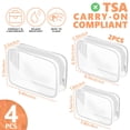 thumbnail image 2 of Neceser AURUZA de PVC transparente aprobado por la TSA, paquete de 4, 2 of 7