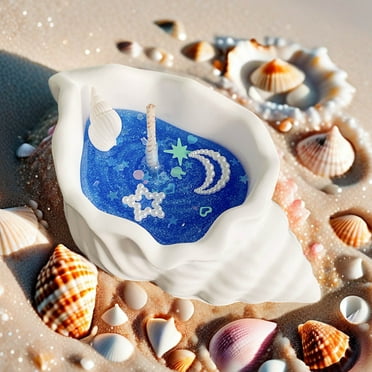 Guozer Clearance Shell Shape Wax 1PCS Ocean-themed Candle Fall Wedding Decor Colored Aroma Sand Wax Gifts for Wedding, Engagement, Birthday, Valentine' Day, Christmas, Proposal