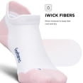 thumbnail image 5 of Feetures Elite Max Cushion No Show Tab Wave- Running Socks for Men & Women, Athletic Compression Socks, Moisture Wicking - White Rose , Large (1 Pair), 5 of 7