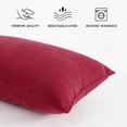 thumbnail image 6 of Throw Pillow Covers, Furenl Pack of Microfiber Soft Small Pillows Machine Washable Travel Pillows 11" X 7" Red, Pillowcase*2Pcs, 6 of 10