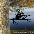 thumbnail image 3 of Handmadetneonsign Squirrel On Branch Metal Tree Stake, Squirrel Garden Tree Stake, Squirrel Metal Tree 68609, 3 of 4
