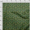 thumbnail image 3 of oneOone Viscose Jersey Dark Green Fabric Florals Sewing Craft Projects Fabric Prints By Yard 60 Inch Wide, 3 of 4