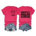 thumbnail image 1 of adviicd Hauts d'Été pour Femmes T-Shirt à Manches Courtes Col Rond Slim Crop Top Fête Club Tees Rose Vif,TG, 1 of 3