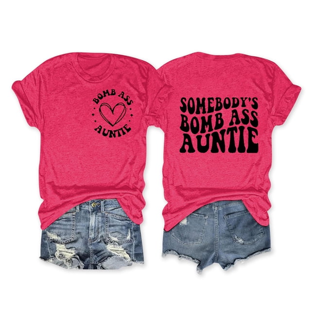 adviicd Hauts d'Été pour Femmes T-Shirt à Manches Courtes Col Rond Slim Crop Top Fête Club Tees Rose Vif,TG