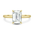 thumbnail image 5 of ESTE ORIGIN 2Ct Emerald Cut Moissanite Diamond Engagement Ring 18K Yellow Gold Hidden Halo Solitaire Ring For Her, US 6.5., 5 of 8
