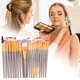 thumbnail image 4 of Brochas de maquillaje 20 Brochas para ojos Brochas de maquillaje Herramientas de belleza Brochas de maquillaje plegables, 4 of 4