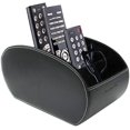 thumbnail image 2 of Remote Control Holder Table Organizer with Phone Pad Support Upgrade Size Stable PU Leather Control Caddy Storage TV Remote Control Organizer with 5 Spacious Compartments (Black with Support), 2 of 6