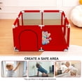 thumbnail image 6 of Baby Playpen Portable Baby Play Yard, Lightweight Outdoor Playpen Unisex, Red - 8.51lbs, 6 of 6