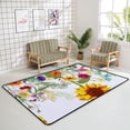 thumbnail image 4 of GZHJMY Soft Foam Nursery Area Rugs Horizontal Autumn Sunflowers Thistles Gerbera Daisy Flowers Non Slip Play Mats for Kids Boys Girls Playing Room Living Room60x39 inch Carpet Runner, 4 of 6