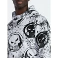 thumbnail image 3 of Punisher Men's and Big Men's Graphic Fleece Hoodie with Long Sleeves, Sizes XS-4XL, 3 of 4