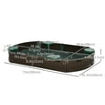 thumbnail image 3 of Outsunny Kids Sandbox w/ Cover, Seat, Sandbox Outdoor, Backyard, Brown, 3 of 9