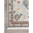 thumbnail image 4 of Abani Azure Collection Beige Teal 4' x 6' Medallion Tribal Vintage Area Rug, 4 of 6