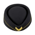 thumbnail image 3 of sombrero de azafata Yinane para cosplay negro, 3 of 8